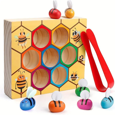 Unlock Your Child's Potential with the Montessori Bee Wooden Sorting Game
