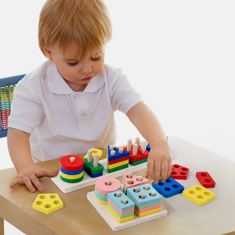 Wooden Stacking & Sorting Blocks