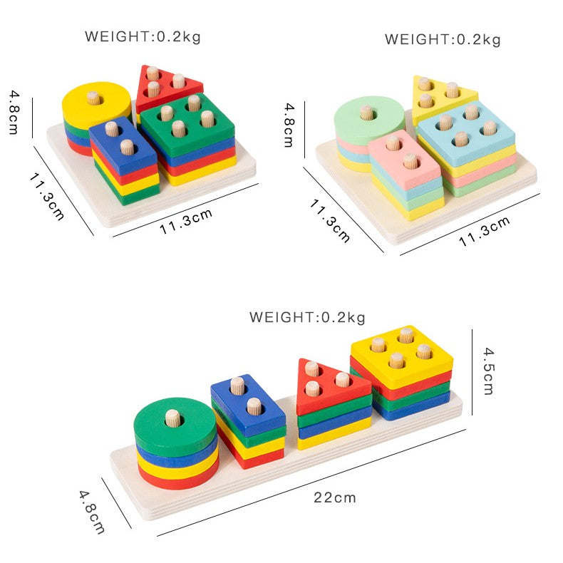 Wooden Stacking & Sorting Blocks