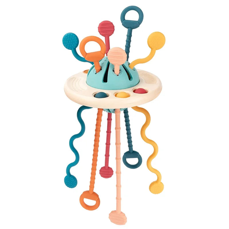 Montessori Sensory Silicone Pull String Toy