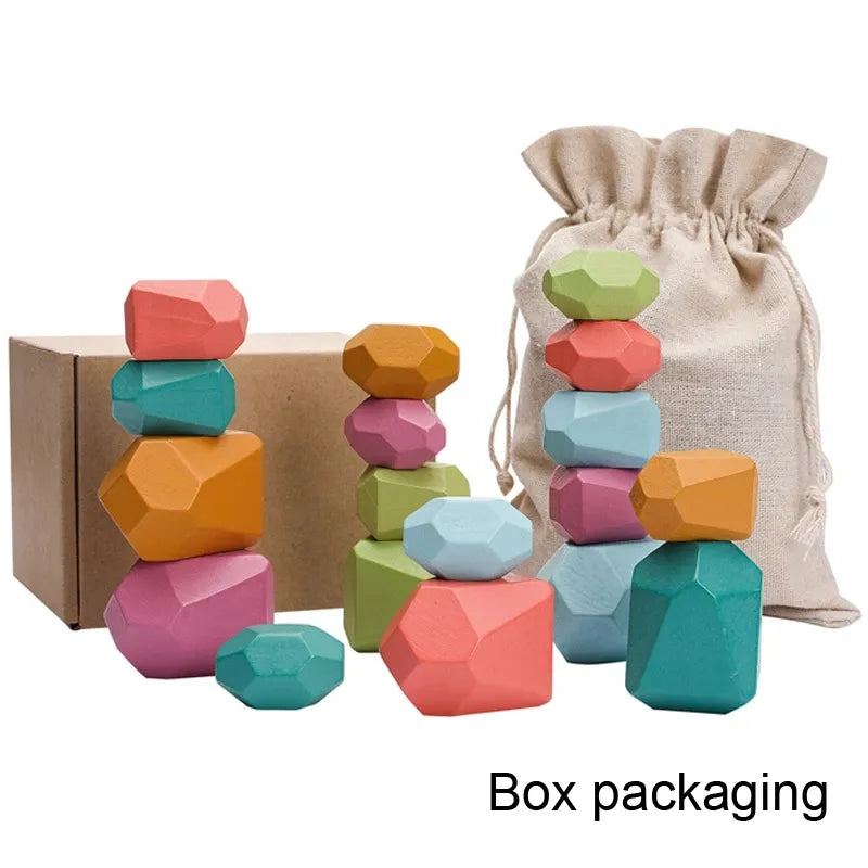 Montessori Wooden Stacking Stones