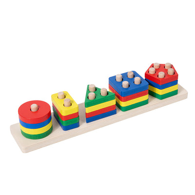 Montessori WOODEN SORTING  BLOCKS